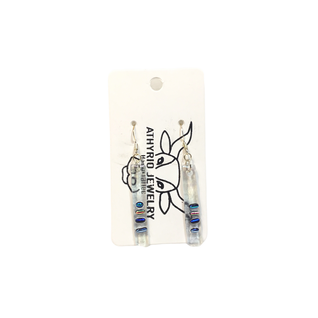 Fused Glass Dangle Earrings