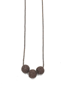 Lava Diffuser Necklace - 3 Beads