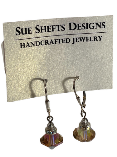 Clear vintage dangle earrings