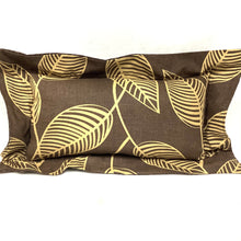 "Brown Flowers" Long Pillow