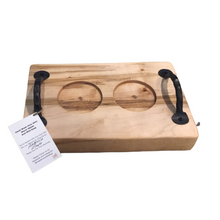 Ambrosia Maple Flight with Two Glasses, curved handle