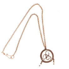 Circle Copper Necklace with Moonstone