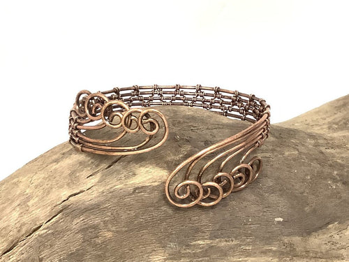 Handwoven Copper Wire Bracelet
