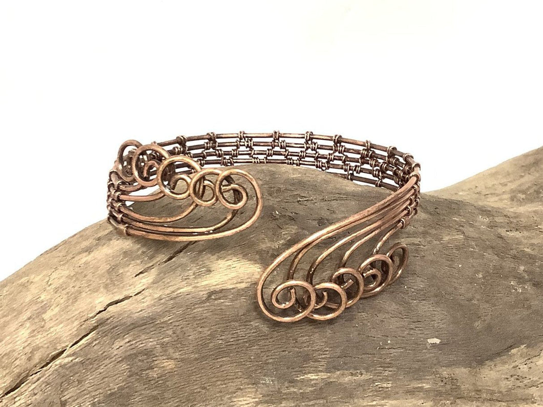 Handwoven Copper Wire Bracelet