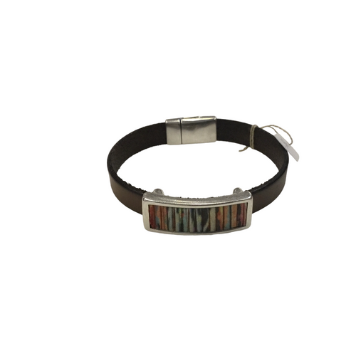 Brown Magnetic Bracelet with Shimmery Bar