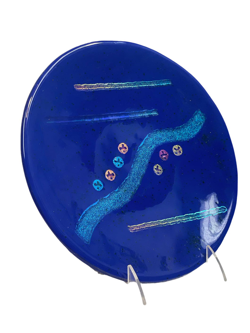 Blue Plate w/ Dichroic Inclusions