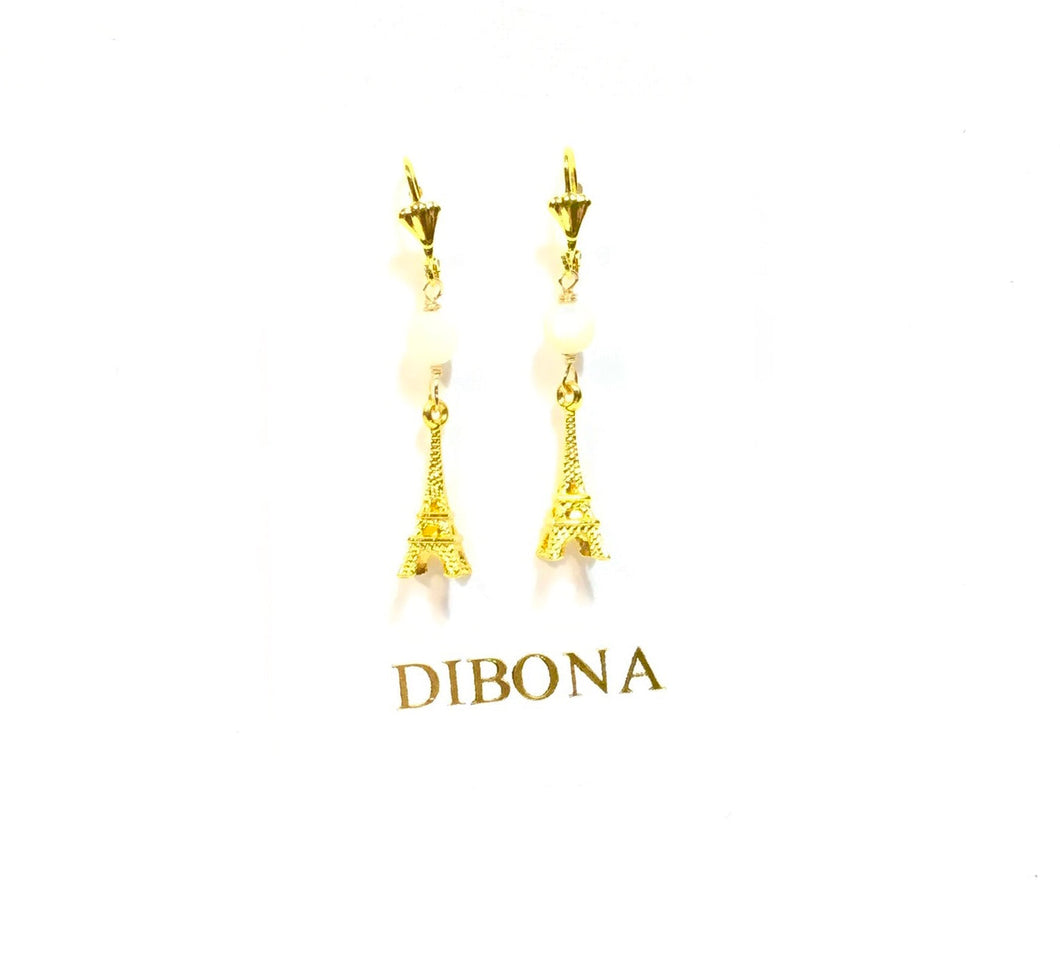 Gold Plated Eiffel Tower Earrings