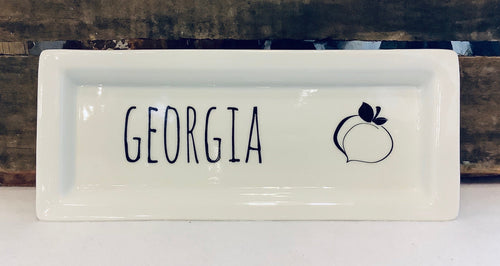 Georgia Peach (end) Rectangle Tray