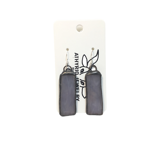 Light Lavender Stained Glass Earrings
