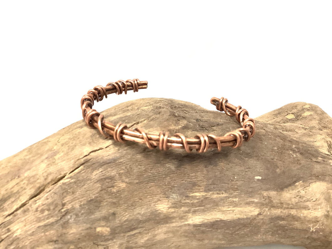 Handwoven Copper Wire Bracelet