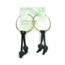 Hoop Diffuser Earrings - Leather & Lava