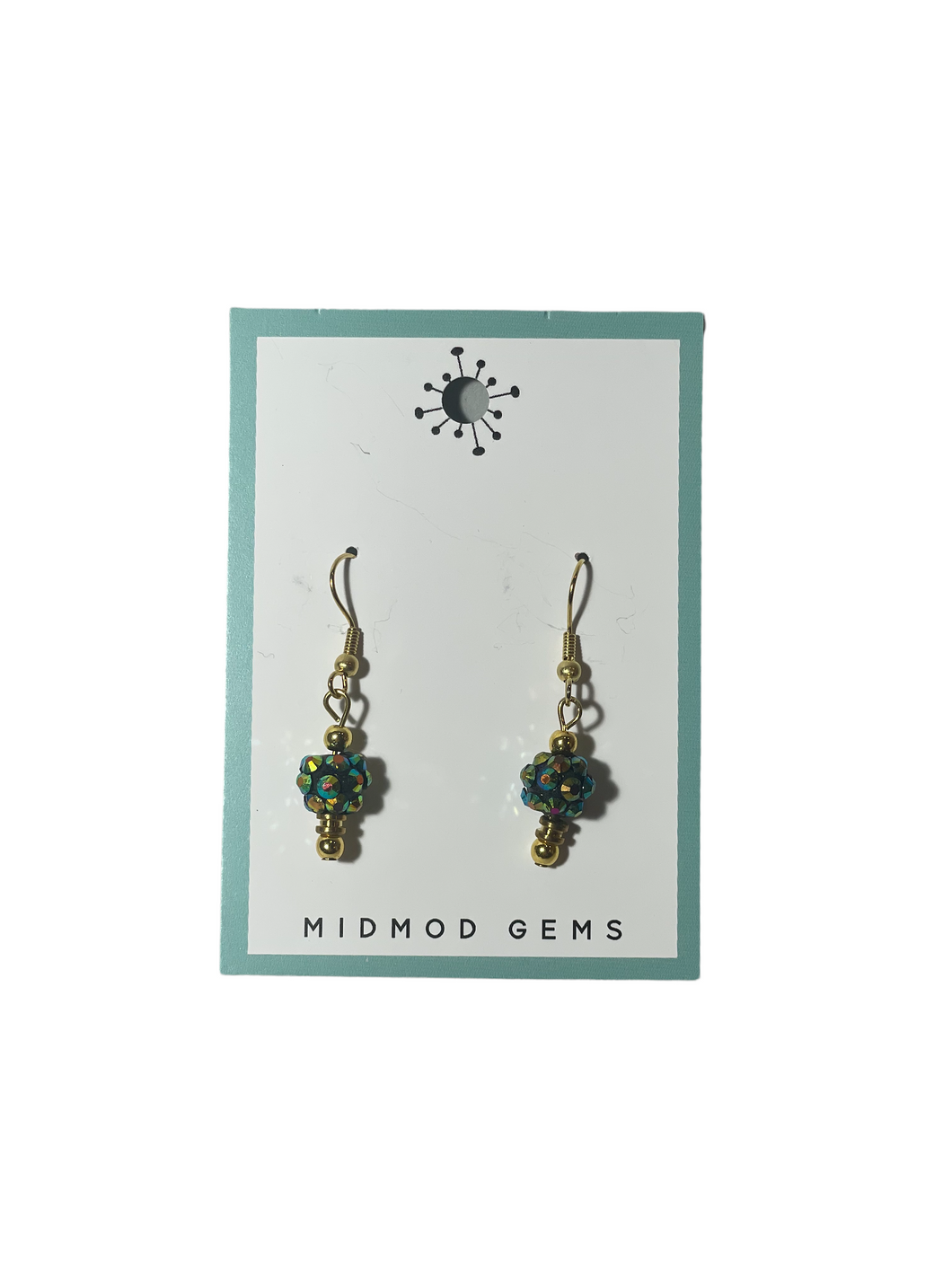Multicolor Disco Beaded Drop Earrings