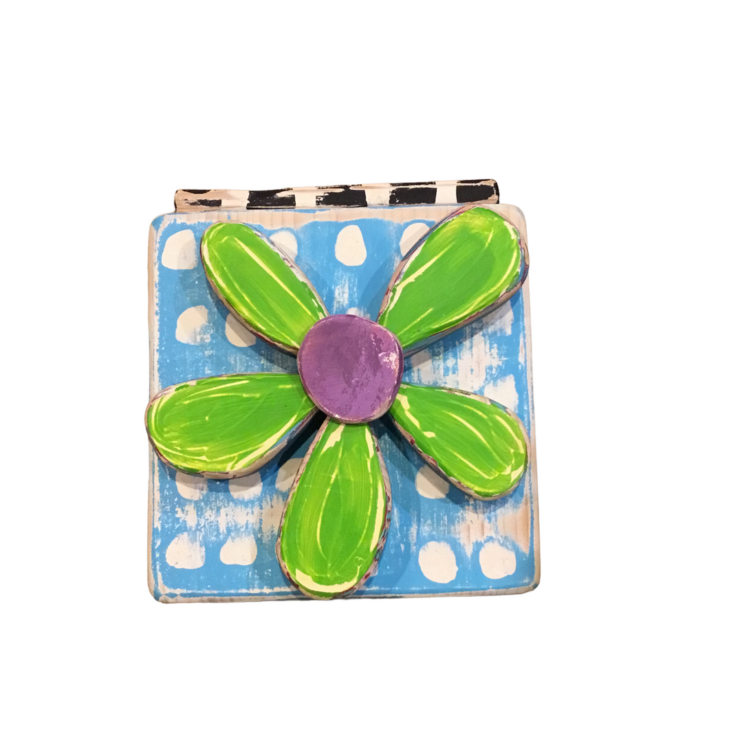 Blue Flower--Polka Dot