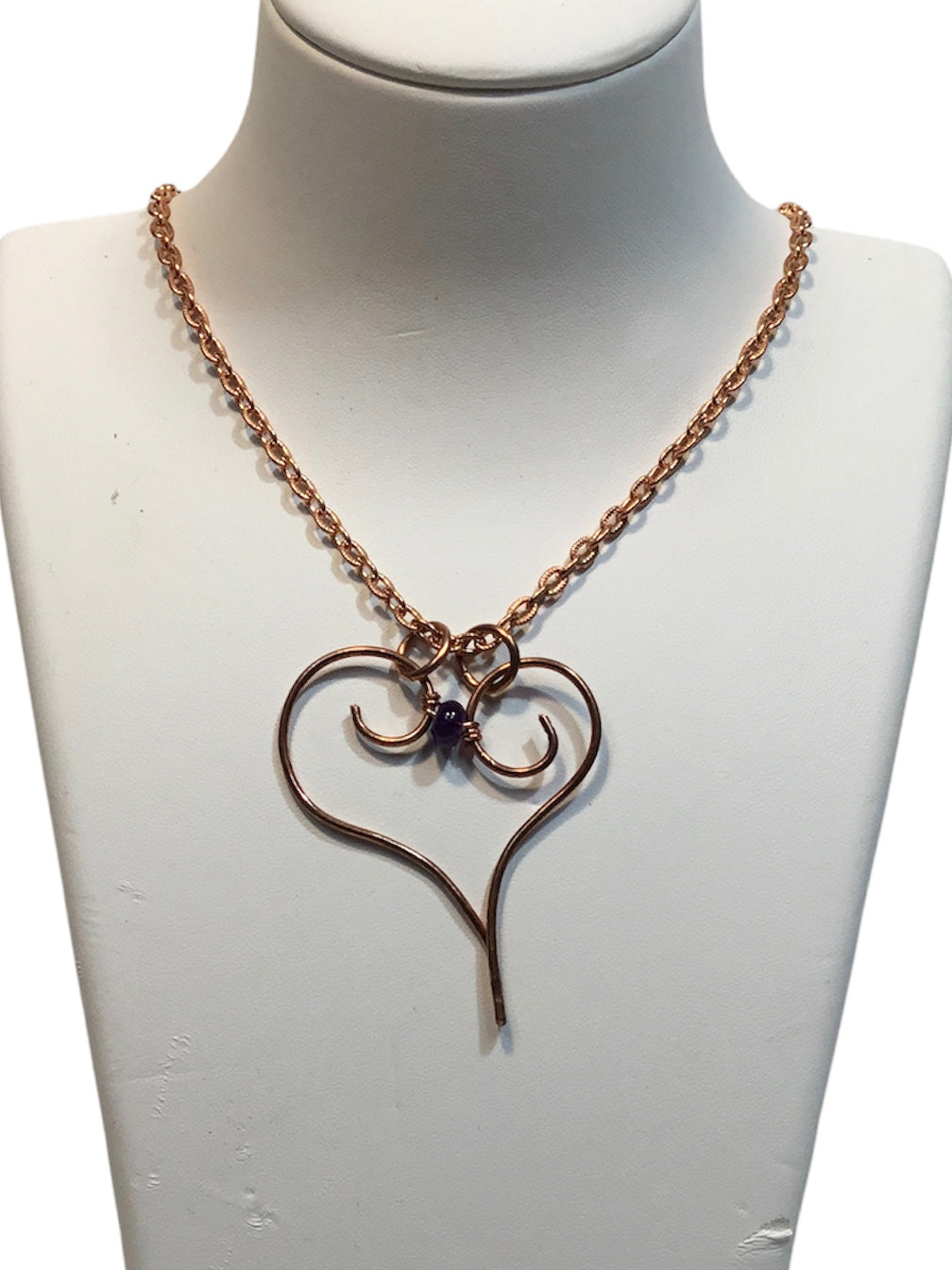 Heart with Amethyst Necklace