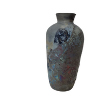Raku Copper Blue Vessel