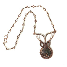 Moonstone and Jasper Copper Necklace