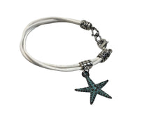 White leather bracelets
