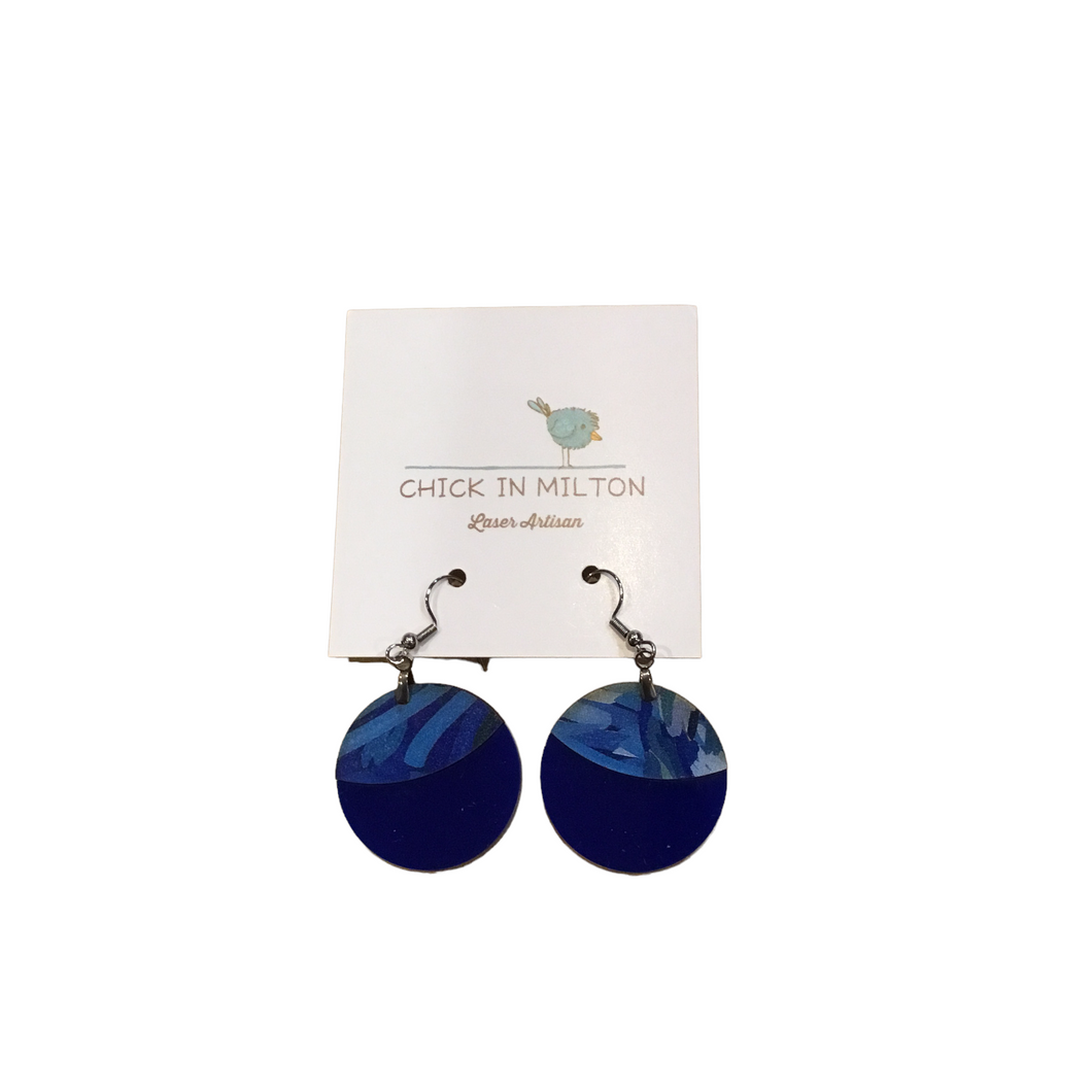Circle Multi Blue Earrings