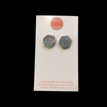 Hexagon Studs-Blue