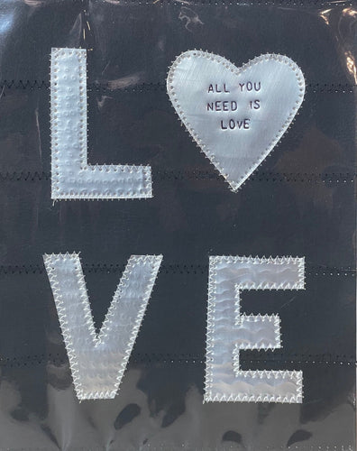 LOVE - Silver and Black Collage