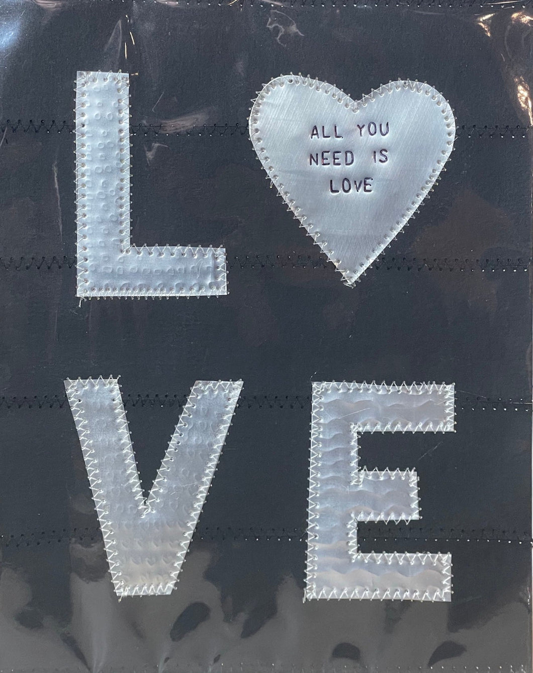 LOVE - Silver and Black Collage