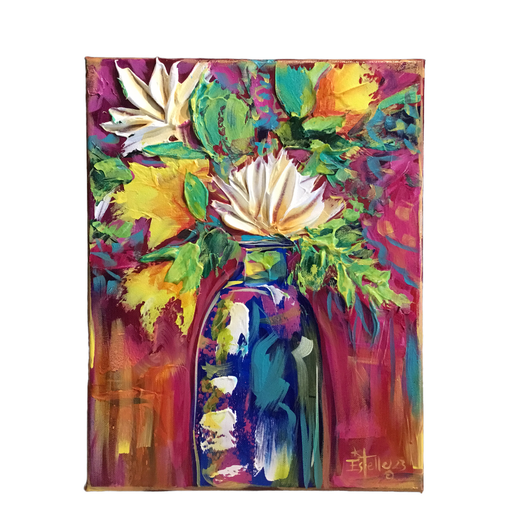 Blue Vase Floral