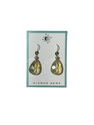 Champagne Beaded Drop Earrings