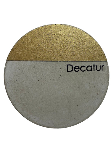 Concrete Coasters - Decatur - Gold