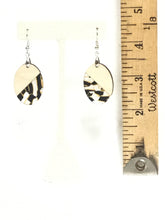 Black and White Oval Earrings