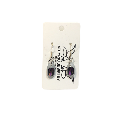 Fused Glass Dangle Earrings