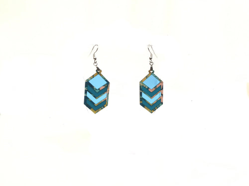 Long Hexagon dangle Earrings