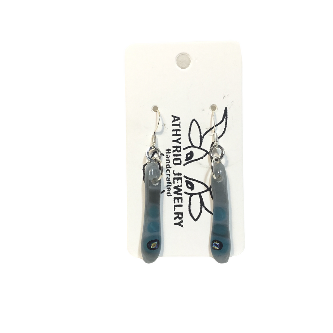 Fused Glass Dangle Earrings