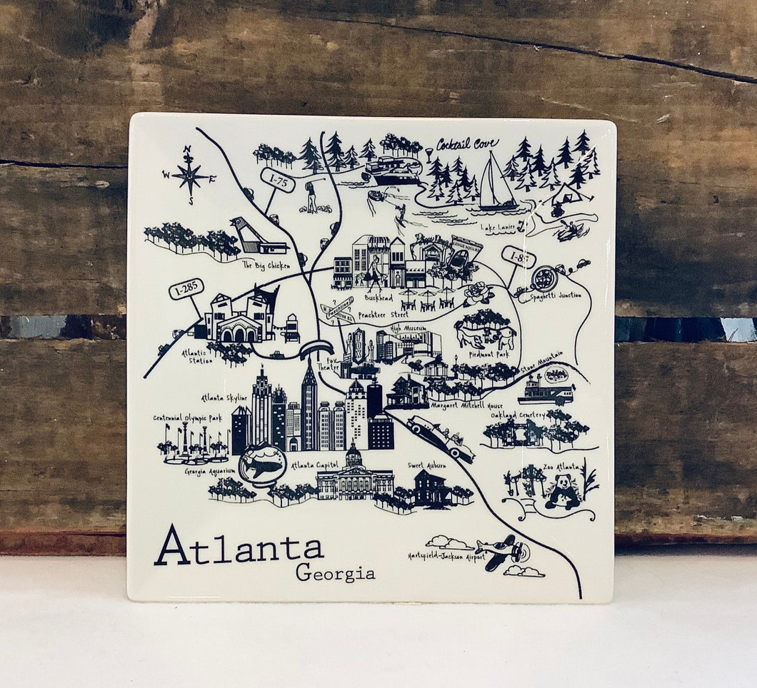 Atlanta Map Small Plate