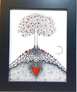 Creatures of the Heart in Black Frame - The Great Tree