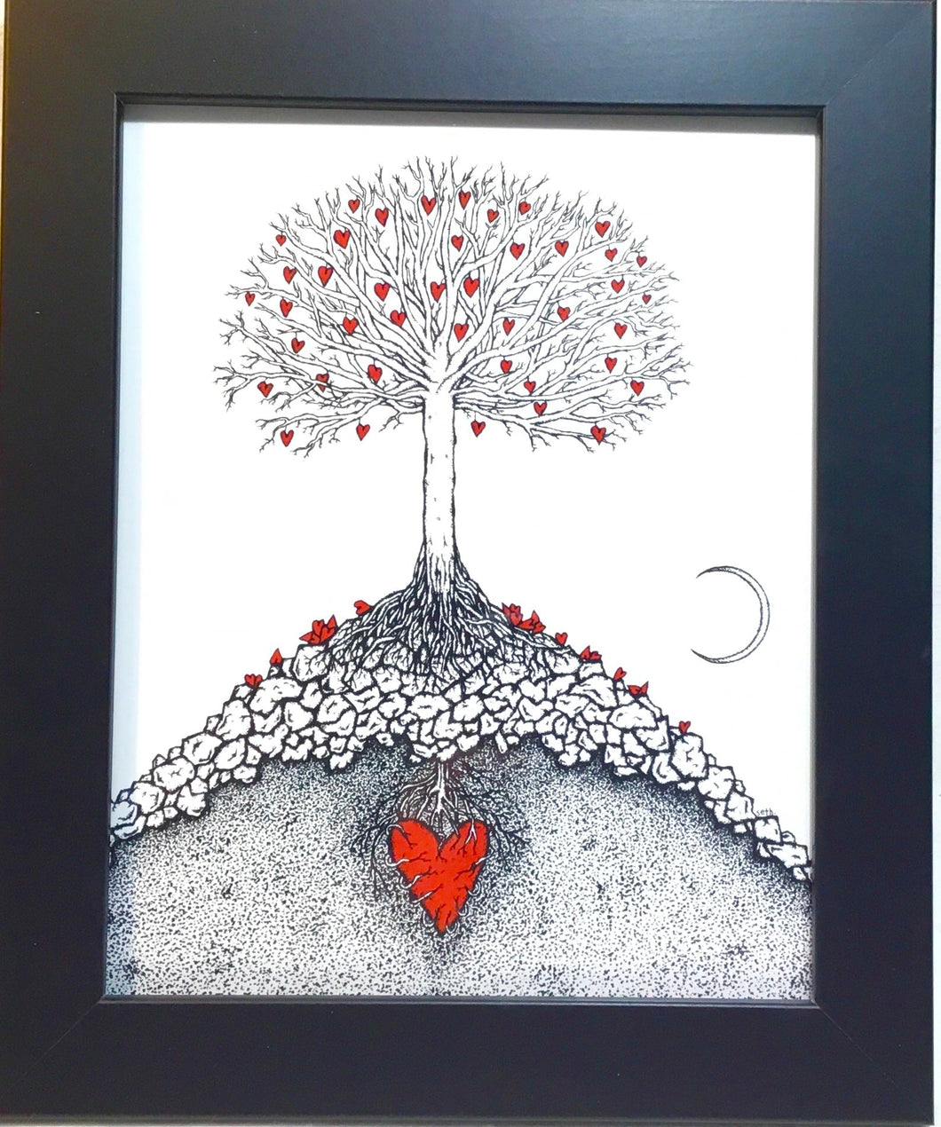 Creatures of the Heart in Black Frame - The Great Tree