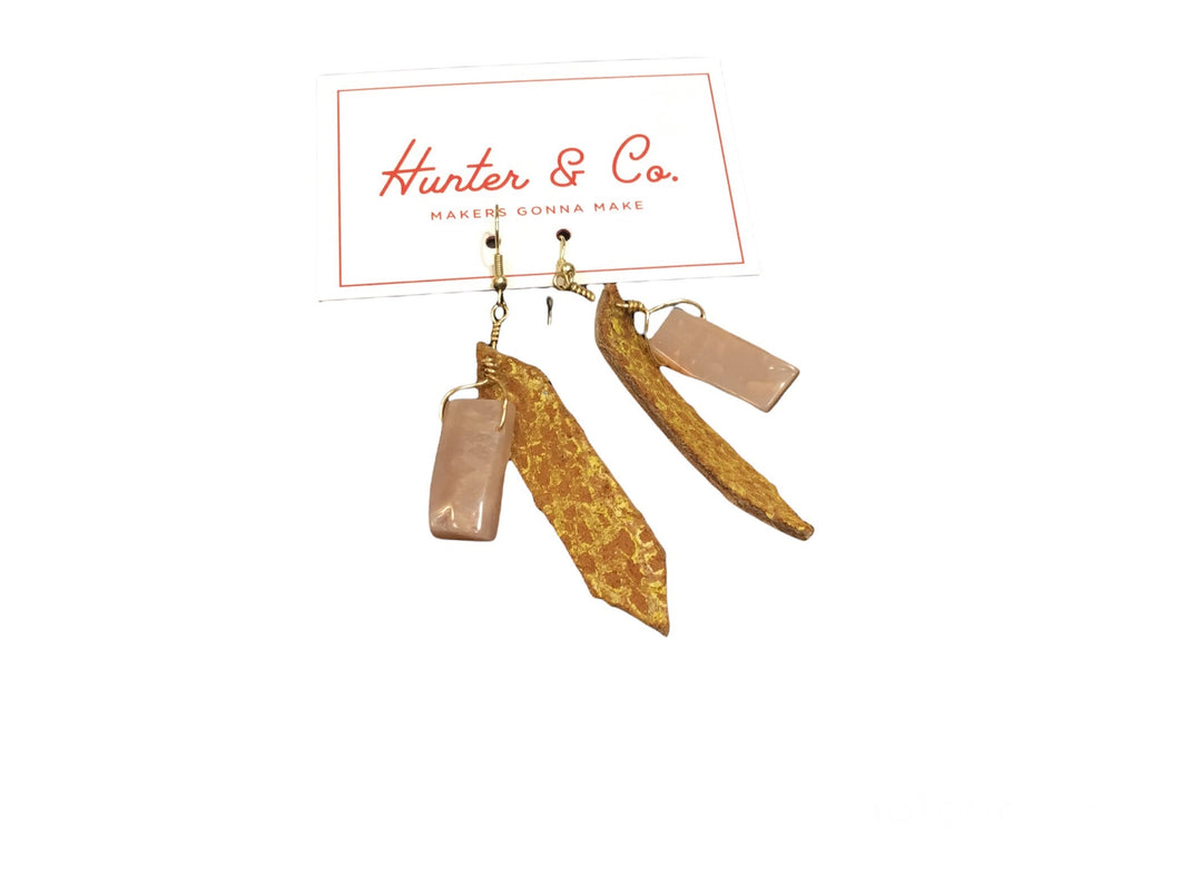 Leather and Bones earrings