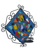 Blue Candle Sconce