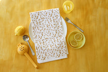 Flower Bud Print Tea Towel