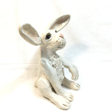 Medium White Sitting Hare
