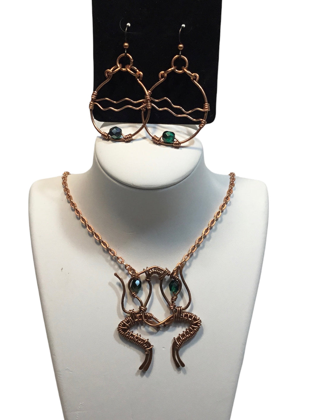 Frog Necklace Earring Set