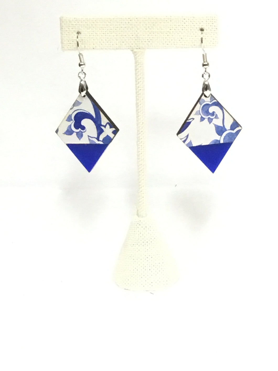Blue China Diamond Earrings