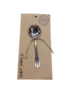 "Get Saucy" Sauce Spoon Stamped Servingware