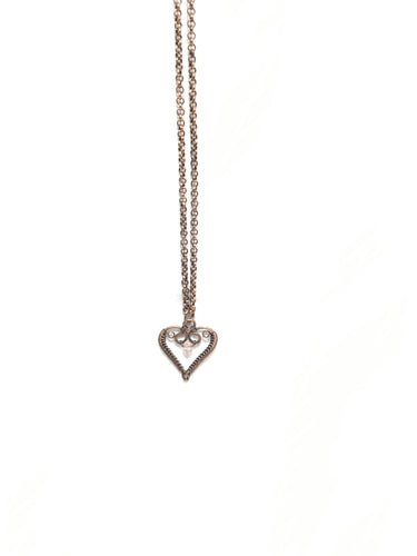Heart Necklace with Crystal