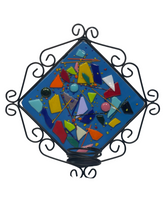 Blue Candle Sconce