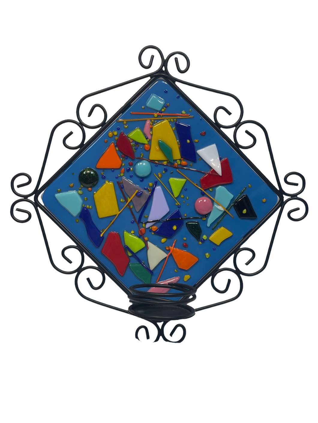 Blue Candle Sconce