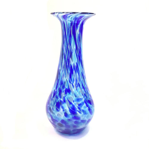 Blown Glass Vase, large - Blue