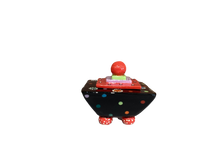 Black and Red Square Lidded Vase