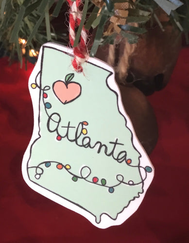 Georgia State Outline Ornament