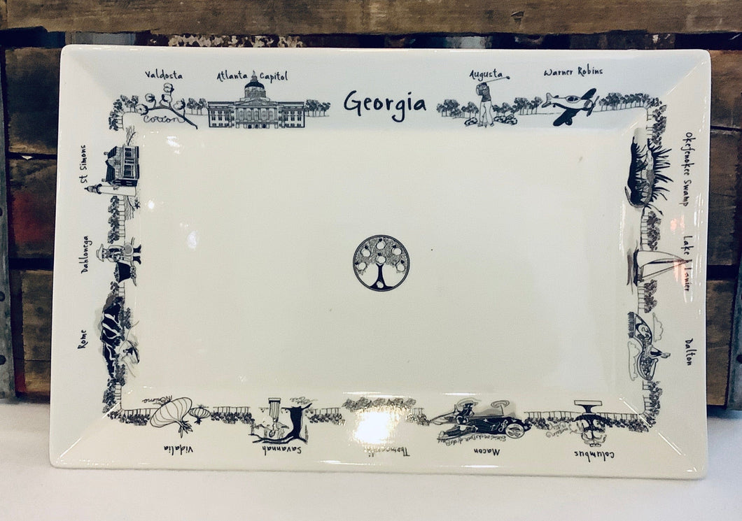 Georgia- Large Rectangle Plate
