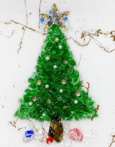 Blue Sprinkled Star Christmas Tree